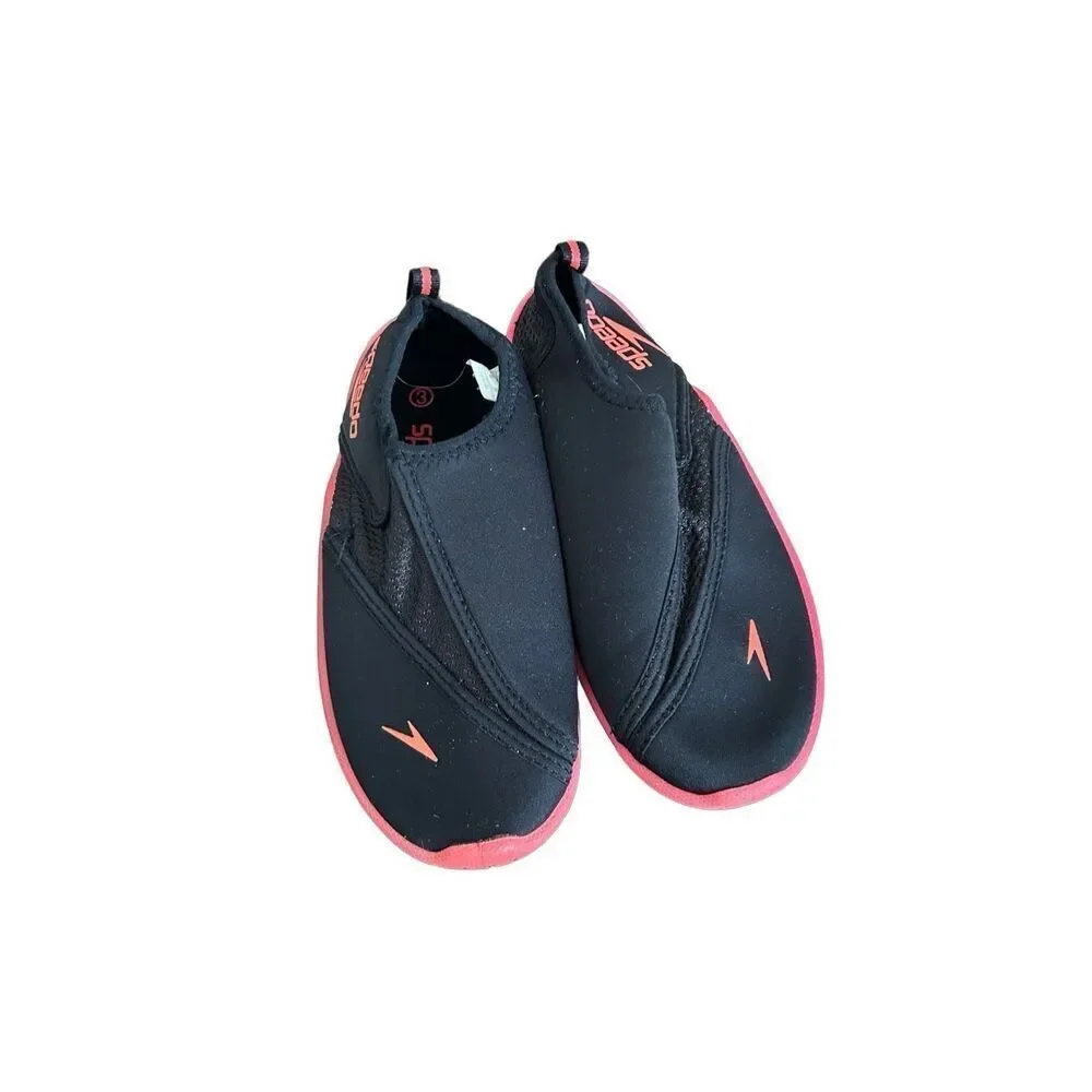 Speedo Kids 3 Surfwalker Pro 2.0 Black Orange Pink Water Shoes